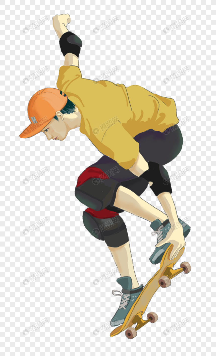 滑板男孩