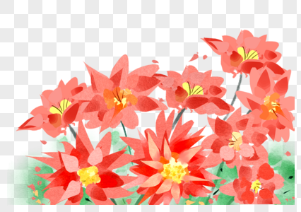 花丛草丛花卉边框高清图片