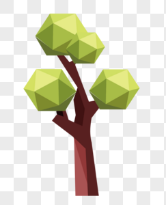 折纸风格的树图片