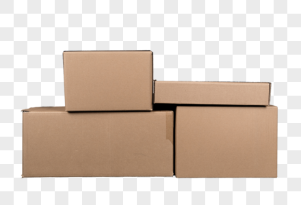 包装箱元素原木色包装箱高清图片