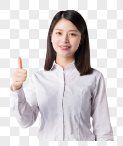 商务女性白领竖大拇指点赞图片图片