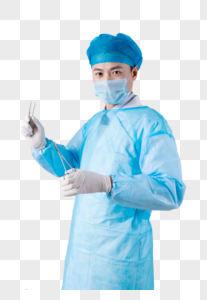 戴口罩穿手术服的手术医生图片图片