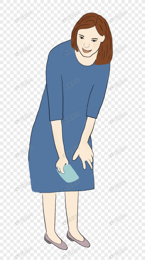 弯腰的女人