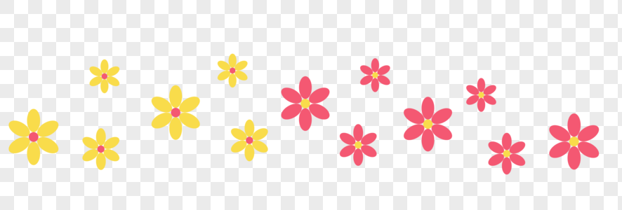 花朵底纹手绘黄花高清图片