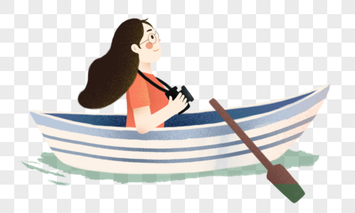 划船的女人图片