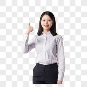 商务女性白领竖大拇指点赞图片高清图片