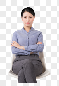 商务白领职场女性坐在椅子上图片图片