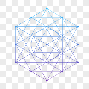 渐变风科技感网络线条图片