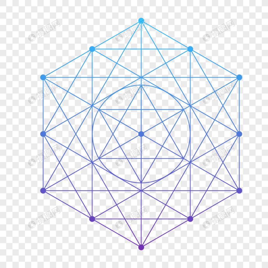 渐变风科技感网络线条图片