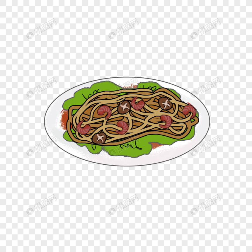 免抠元素 手绘/卡通元素 广西桂林米粉.