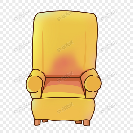 黄色的沙发图片