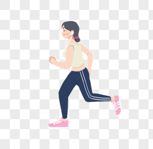跑步的人女孩奔跑高清图片
