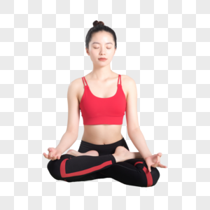 瑜伽垫上做瑜伽动作的年轻女性图片高清图片