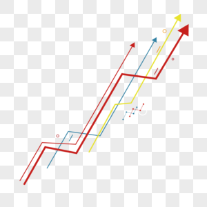 交叠上升的彩色箭头图片
