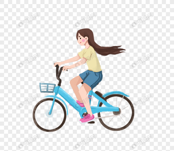 骑自行车女孩