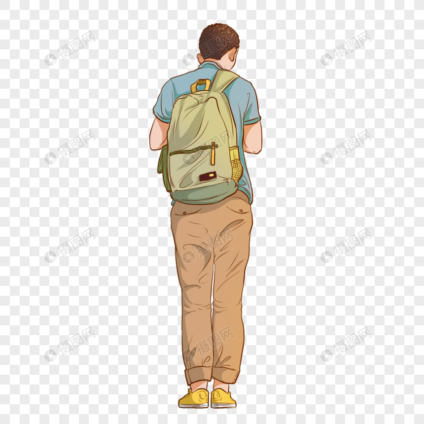 男生背影