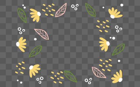 黄色植物花卉底纹装饰图片