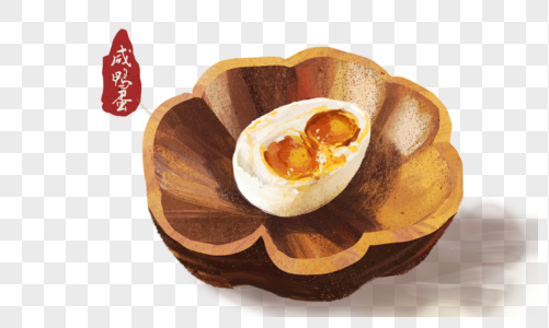 转头壁纸咸鸭蛋插画素材