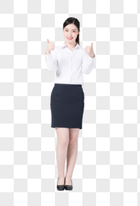 职场女性微笑点赞竖大拇指图片图片