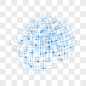 线路科技小元素地球点高清图片