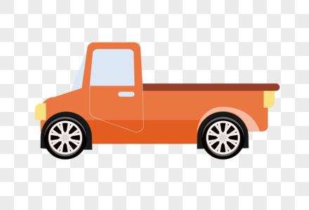 橙色的卡车橙色汽车高清图片