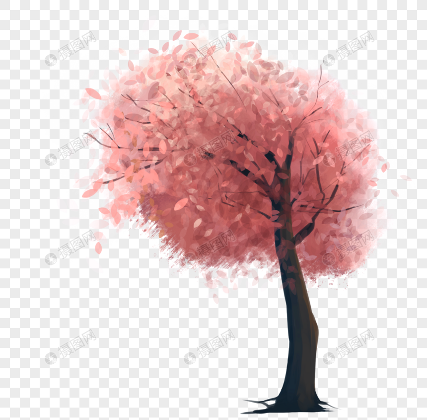 粉色大树图片