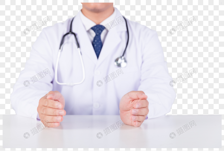 手放在桌子上做动作的医生图片