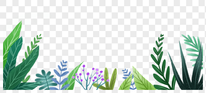 绿色植物绿色植物手绘背景高清图片