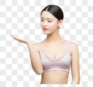 性感美女手持护肤乳图片