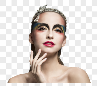 外国美女创意彩妆展示高清图片