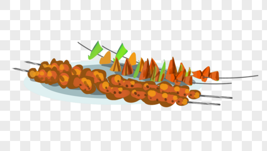 烤串肉串元素高清图片