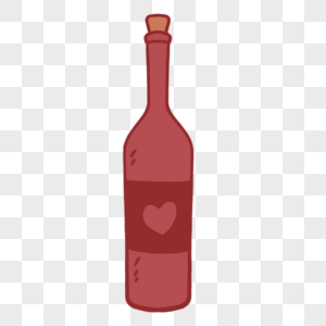 爱心与红酒酒红爱心素材高清图片
