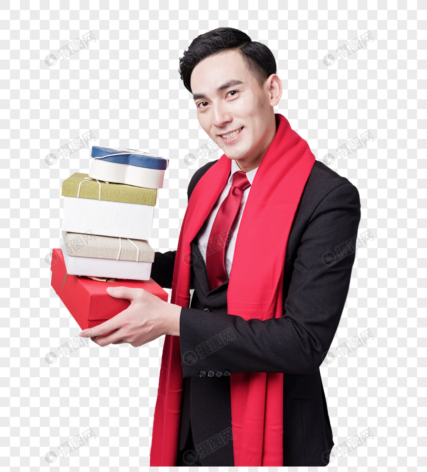 商务人士过年送礼物