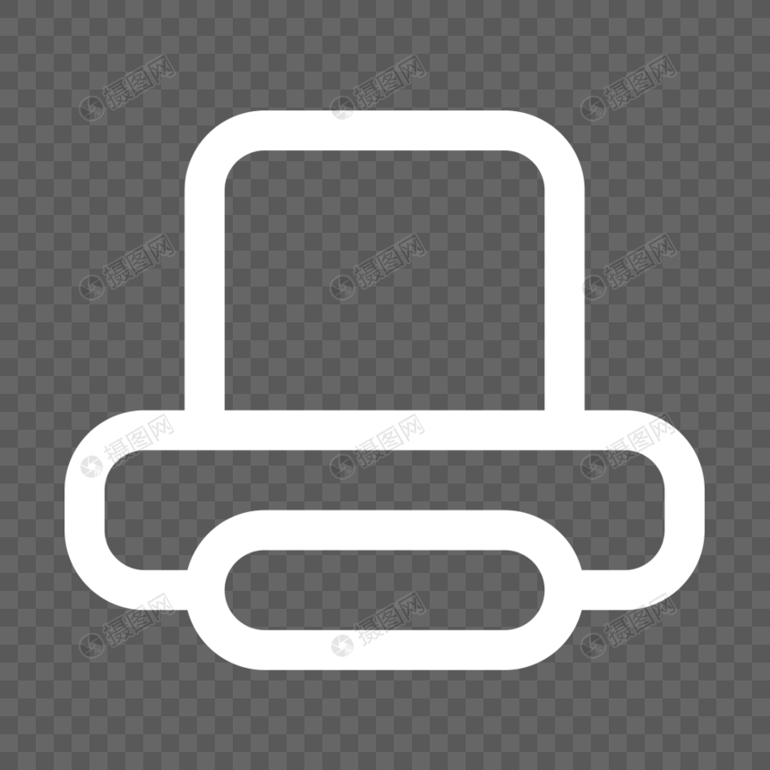 打印机线性图标元素素材PNG格式_设计素材免