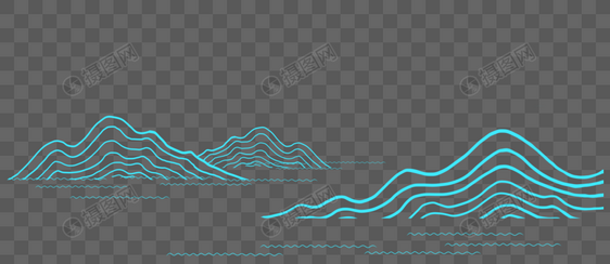 山水元素图片