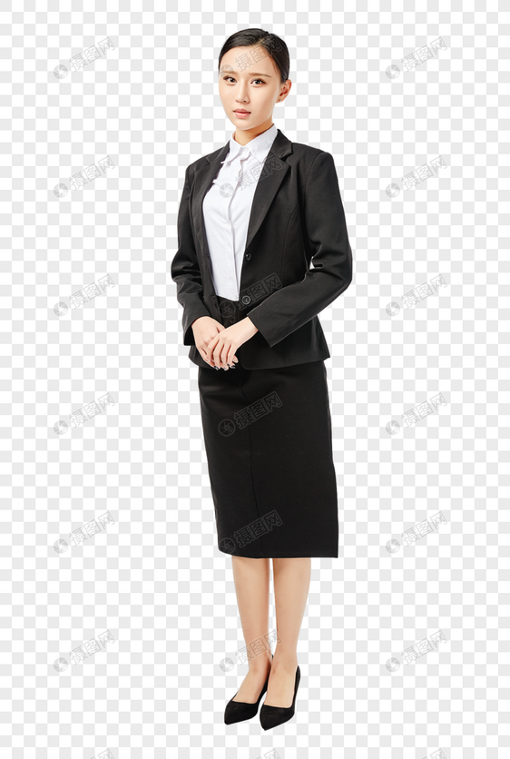 青年女性端正站姿