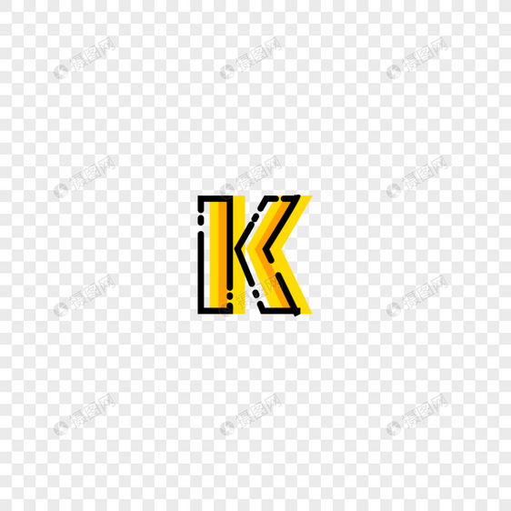 英文字母k字体设计