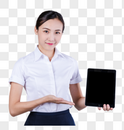 职业女性用平板电脑图片