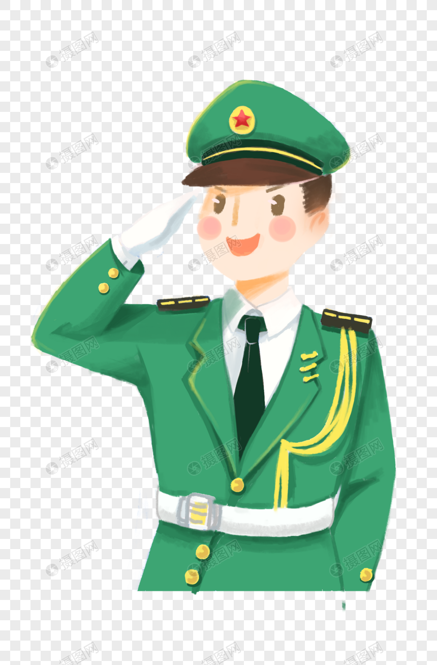 手绘军人
