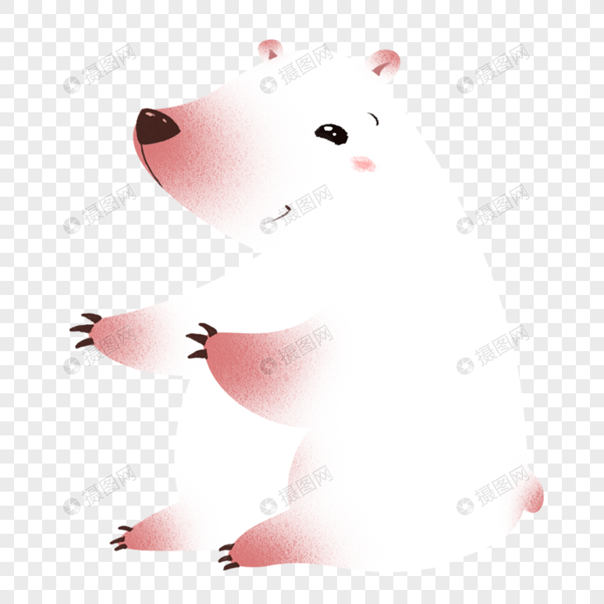免抠元素 手绘/卡通元素 大白熊.png
