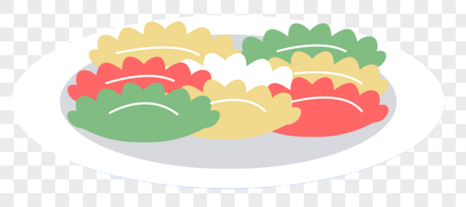 彩色水饺图片