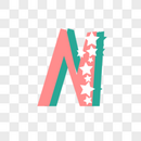 英文N字母字体设计图片