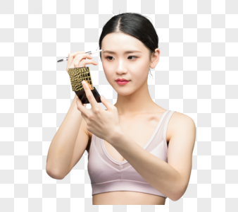 性感美女用眉笔画眉毛图片