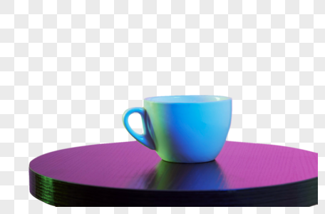 一只彩色的咖啡杯图片