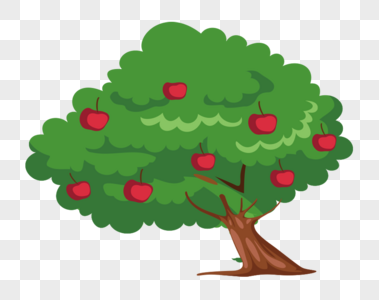 苹果树彩屏大树素材高清图片