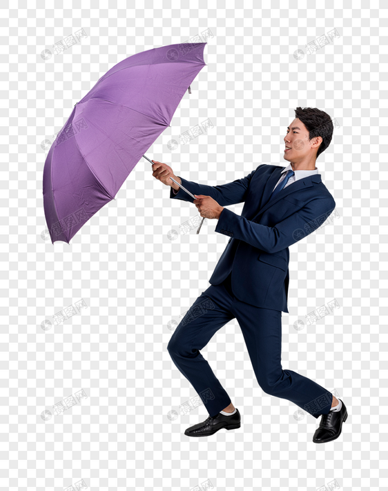 商务人士撑伞图片