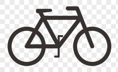 黑色线条自行车图标图片