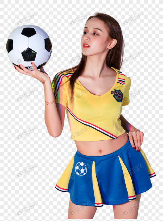 活力少女足球宝贝形象图片