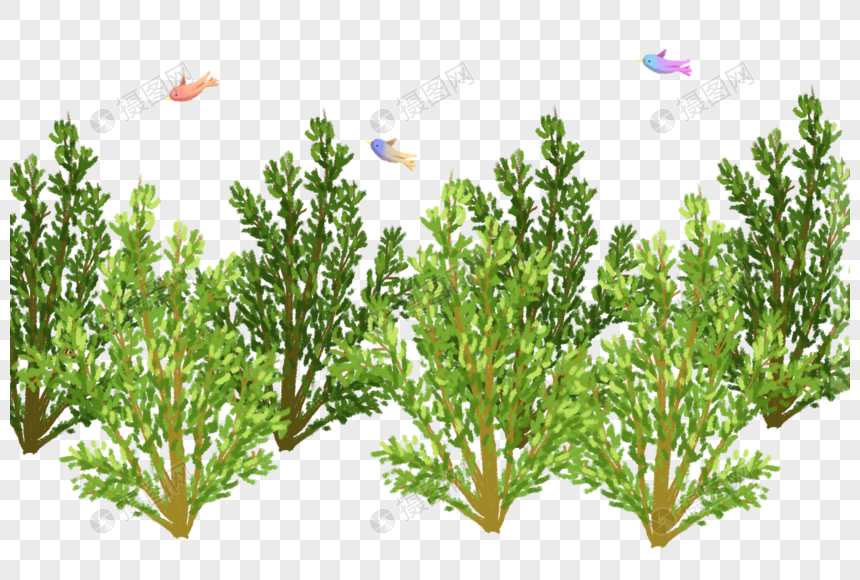 卡通森林墙绘