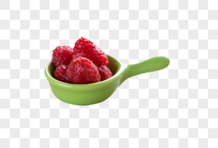 盛满草莓的勺子图片